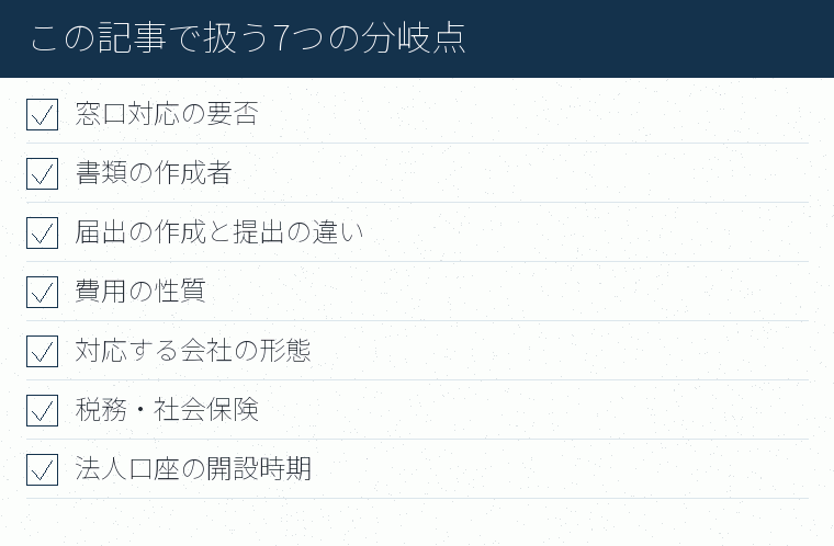 この記事で扱う7つの分岐点のチェックリスト図