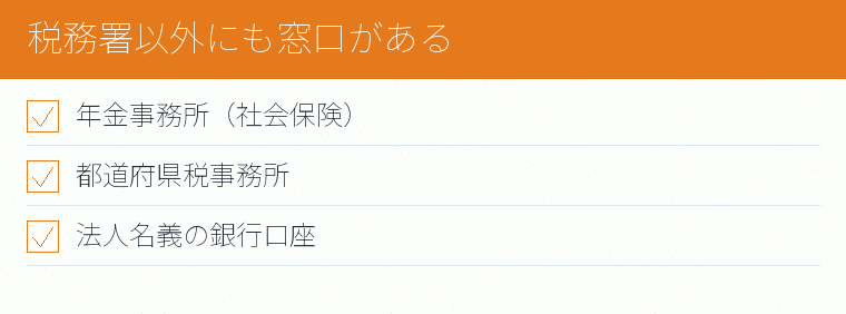 税務署以外にも窓口があるのチェックリスト図