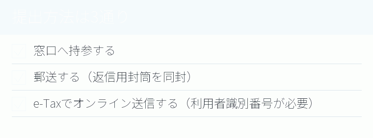 提出方法は3通りのチェックリスト図