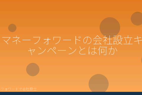 マネーフォワードで会社設立を自分で進める「マネーフォワードの会社設立キャンペーン内容と適用条件｜2026年10月31日まで」の解説イラスト