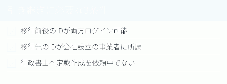 引き継ぎに必要な3条件のチェックリスト図