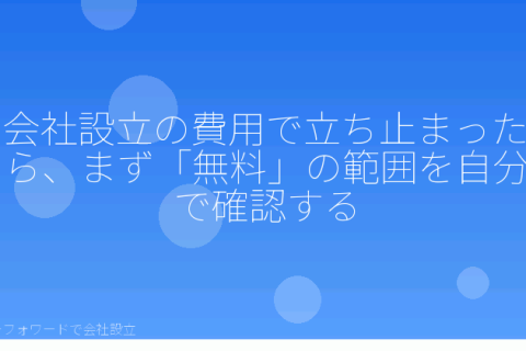 マネーフォワードで会社設立を自分で進める「マネーフォワードの会社設立費用、無料か有料契約か迷ったら読む誤解チェック」の解説イラスト